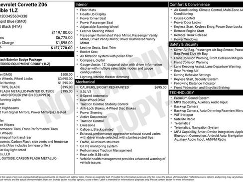 Used 2025 Chevrolet Corvette Z06 RWD image 6