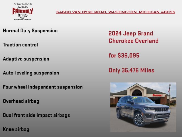 Certified 2024 Jeep Grand Cherokee Overland w/ Luxury Tech Group IV AWD/4WD image 25