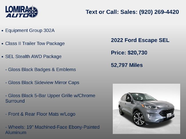 Used 2022 Ford Escape SEL w/ Technology Package AWD/4WD image 8