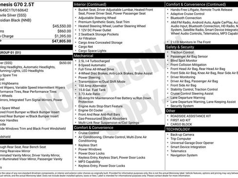 Used 2026 Genesis G70 2.5T image 45