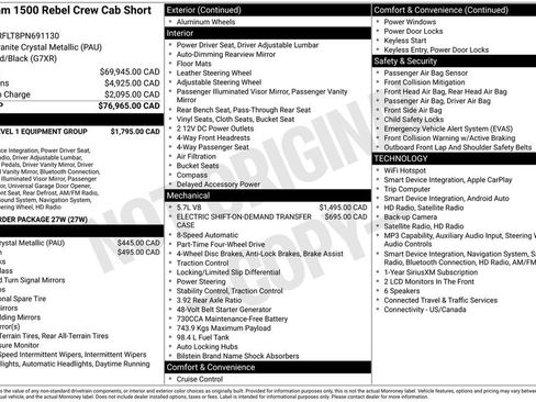 Used 2023 RAM 1500 Rebel w/ Rebel Level 1 Equipment Group AWD/4WD image 58