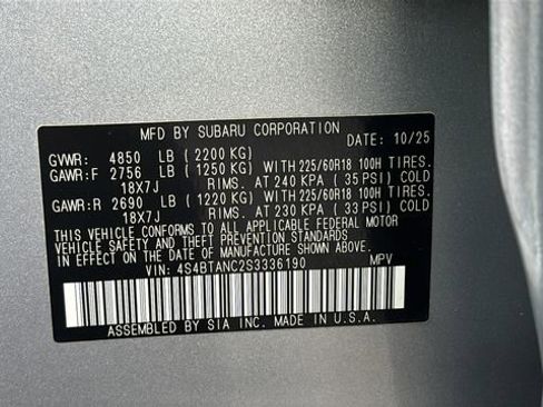 Certified 2025 Subaru Outback Limited AWD/4WD image 26