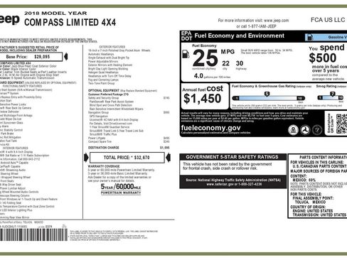 Used 2018 Jeep Compass Limited w/ Navigation Group image 22