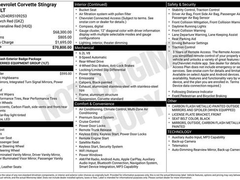 Used 2024 Chevrolet Corvette Stingray Coupe w/ 1LT RWD image 34