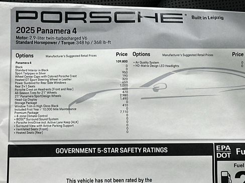 Certified 2025 Porsche Panamera 4 AWD/4WD image 46