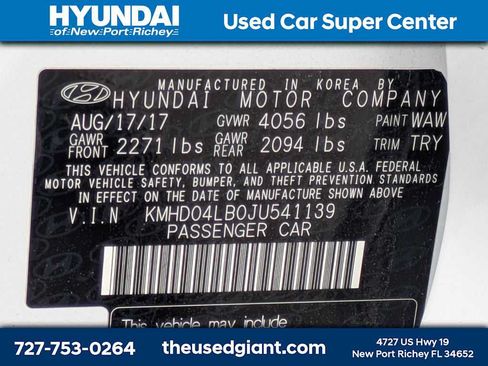 Used 2018 Hyundai Elantra Sport w/ Sport Premium Package 03 FWD image 16