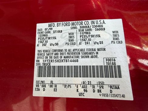 Used 1999 Ford Ranger XLT AWD/4WD image 16
