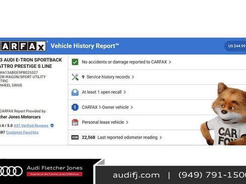 Used 2023 Audi e-tron Prestige w/ Prestige Package image 2