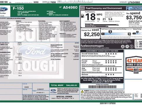 Certified 2020 Ford F150 XL w/ Equipment Group 101A Mid image 2