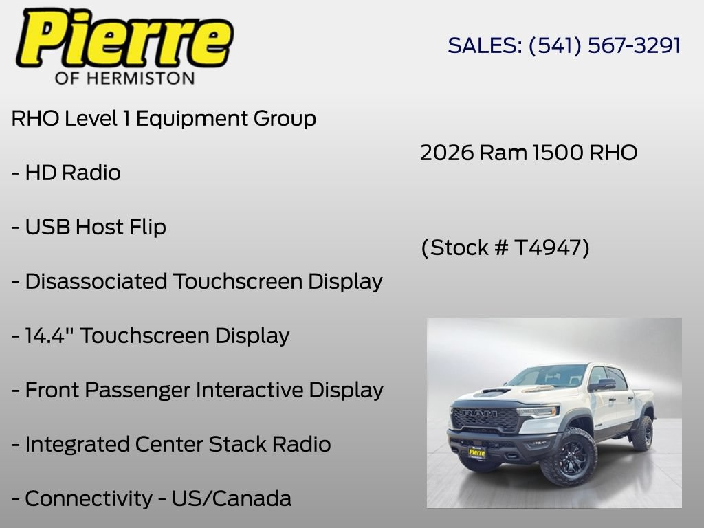 New 2026 RAM 1500 RHO w/ RHO Level 1 Equipment Group AWD/4WD image 24