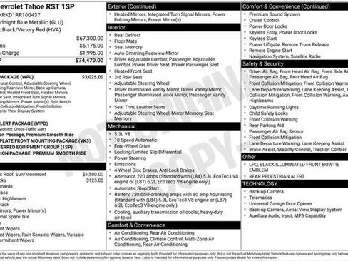 Used 2024 Chevrolet Tahoe RST w/ Luxury Package AWD/4WD image 2