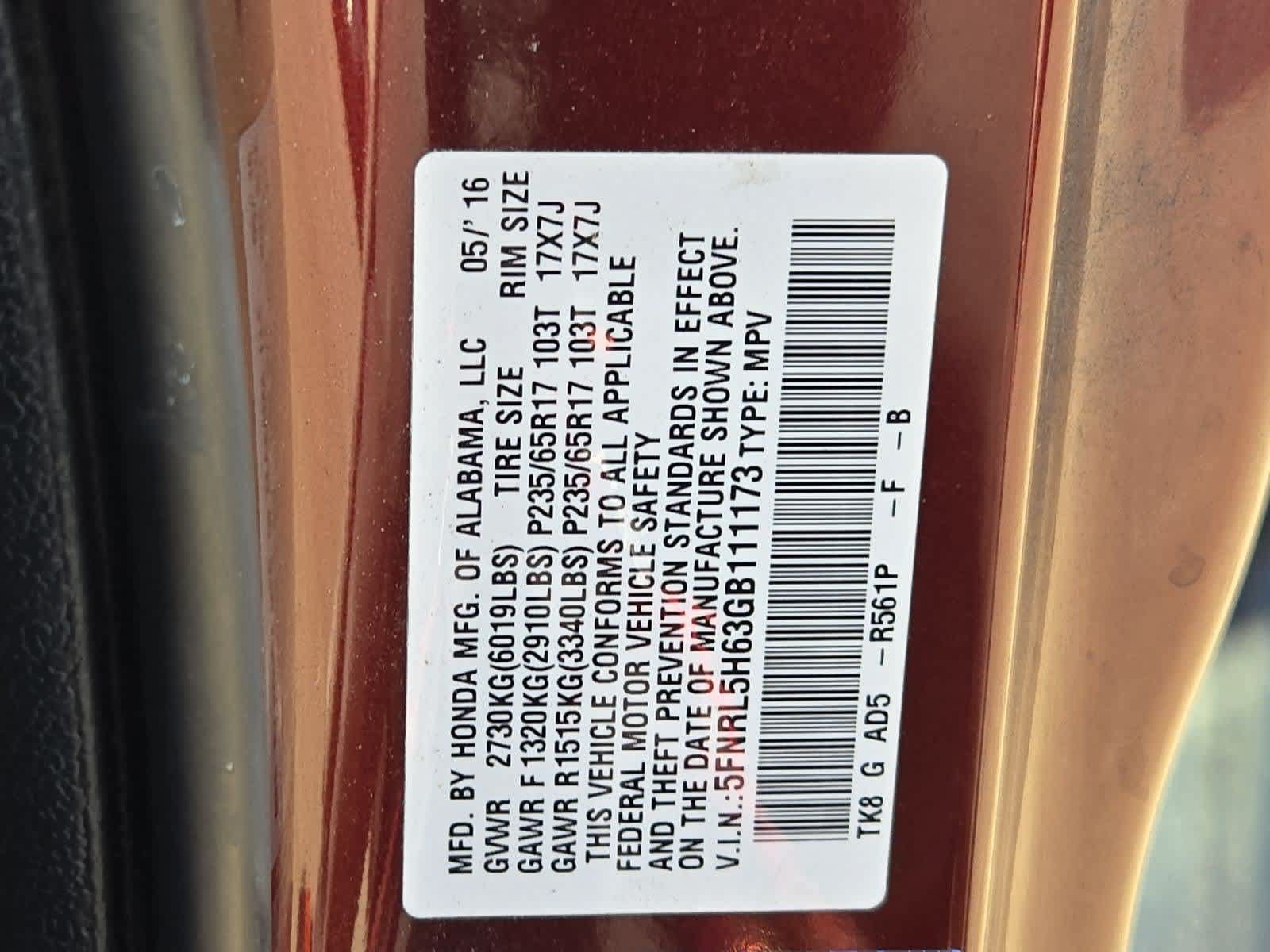 Used 2016 Honda Odyssey EX-L image 32