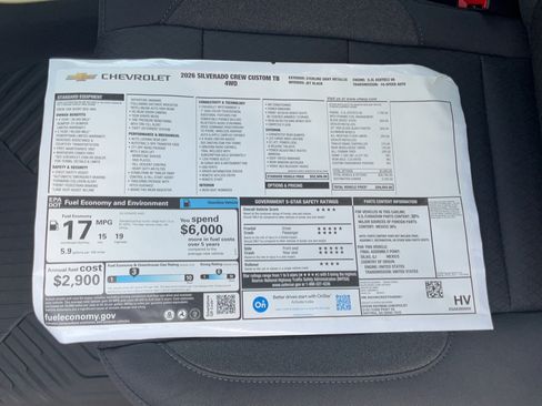 New 2026 Chevrolet Silverado 1500 Custom Trail Boss AWD/4WD image 25