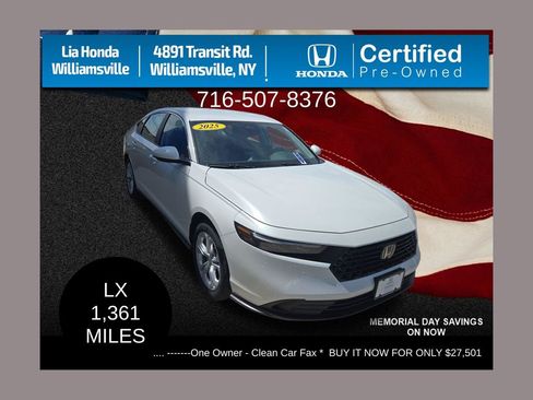 Certified 2025 Honda Accord LX image 1