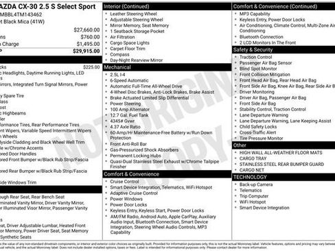 New 2026 MAZDA CX-30 AWD 2.5 S w/ Select Sport Pkg image 9