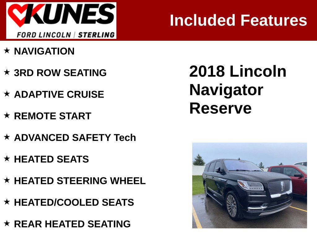 Used 2018 Lincoln Navigator Reserve w/ Technology Package AWD/4WD image 2