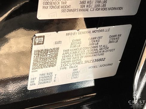 Used 2022 Chevrolet Silverado 1500 High Country w/ LPO, Dark Essentials Package AWD/4WD image 32