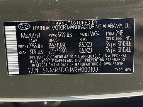 Used 2024 Hyundai Santa Fe Limited image 43