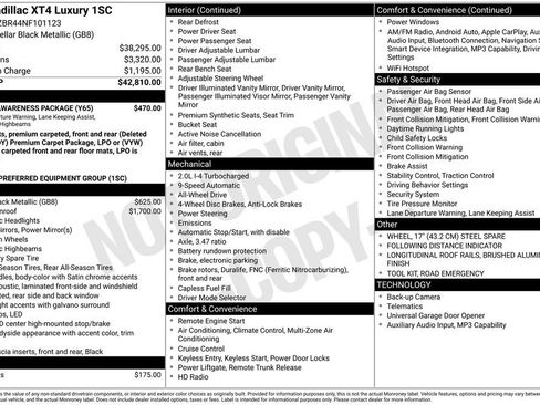Certified 2022 Cadillac XT4 Luxury w/ Driver Awareness Package AWD/4WD image 36