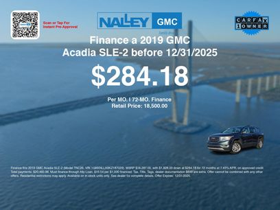 Used 2019 GMC Acadia SLE w/ Driver Alert Package I