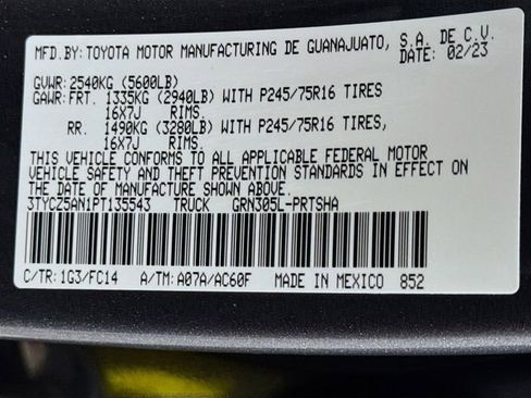 Certified 2023 Toyota Tacoma SR5 AWD/4WD image 16