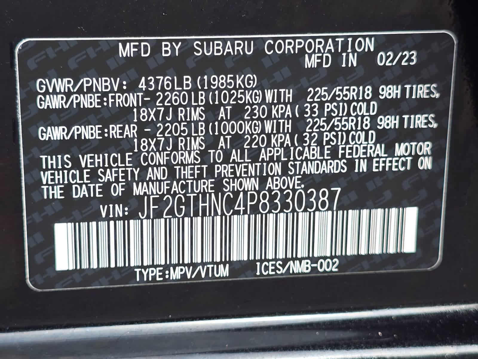 Certified 2023 Subaru Crosstrek 2.5i Limited AWD/4WD image 33