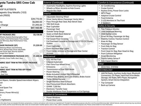 Used 2018 Toyota Tundra SR5 w/ TRD Sport Package image 29