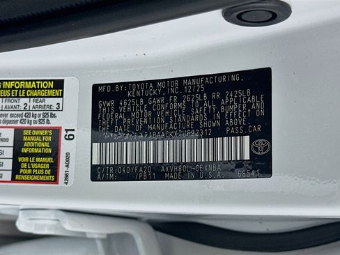 Used 2026 Toyota Camry LE FWD image 12