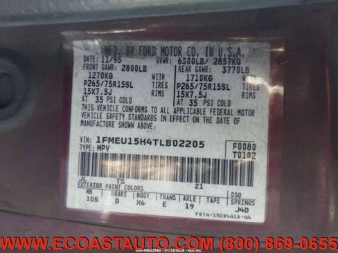 Used 1996 Ford Bronco Eddie Bauer image 15