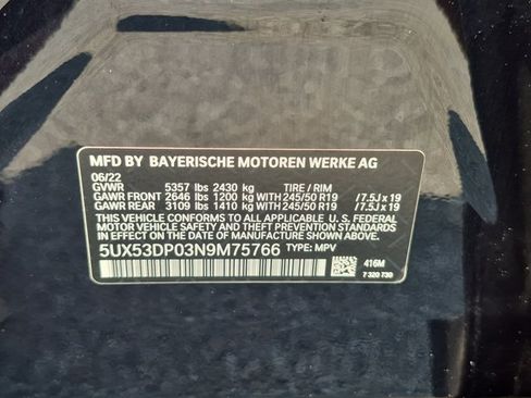 Used 2022 BMW X3 xDrive30i w/ M Sport Package 2 AWD/4WD image 15