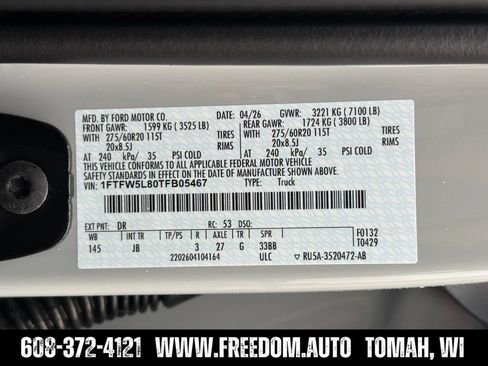 New 2026 Ford F150 Lariat w/ Equipment Group 501A Mid AWD/4WD image 32