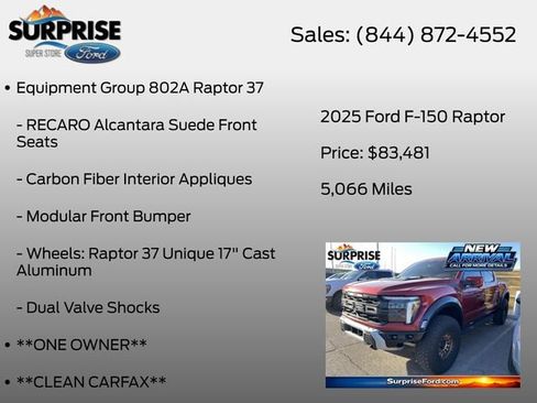 Used 2025 Ford F150 Raptor AWD/4WD image 7