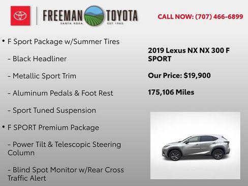 Used 2019 Lexus NX 300 F Sport w/ F Sport Premium Package FWD image 10