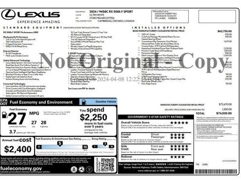 Used 2024 Lexus RX 500h F Sport image 6