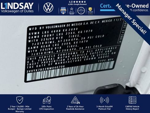 Certified 2022 Volkswagen Taos SE w/ IQ.Drive SE Package image 24