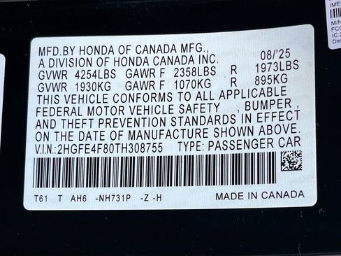 Used 2026 Honda Civic FWD Hybrid Sedan image 31