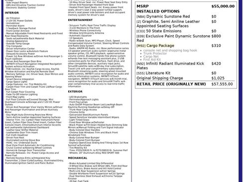 Used 2019 INFINITI Q60 Red Sport 400 w/ Cargo Package image 2