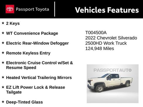 Used 2022 Chevrolet Silverado 2500 W/T w/ WT Convenience Package image 11
