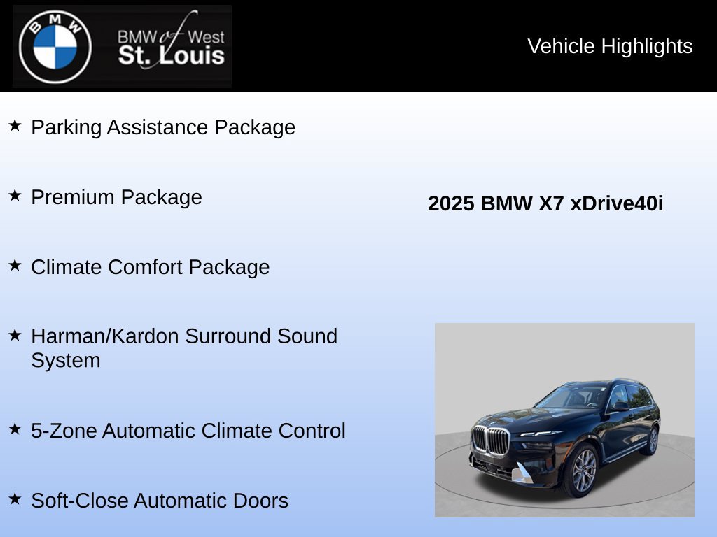 Used 2025 BMW X7 xDrive40i w/ Premium Package AWD/4WD image 8