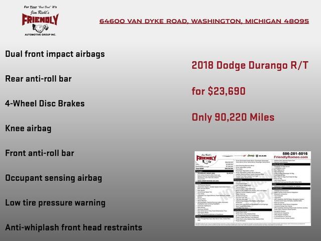 Used 2018 Dodge Durango R/T w/ Technology Group AWD/4WD image 7