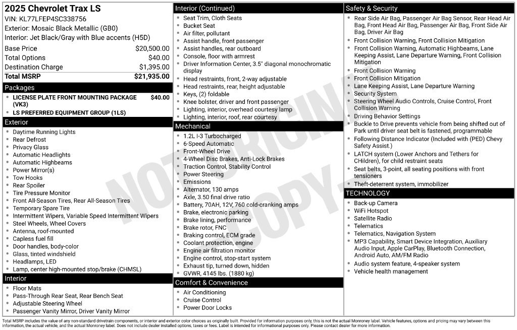 Used 2025 Chevrolet Trax LS FWD image 30