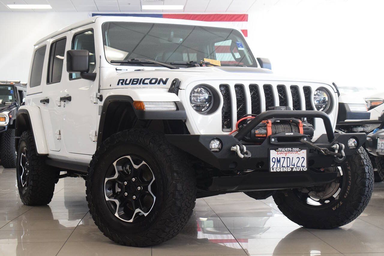 Used 2021 Jeep Wrangler Unlimited Rubicon 4xe w/ Steel Bumper Group AWD/4WD image 1