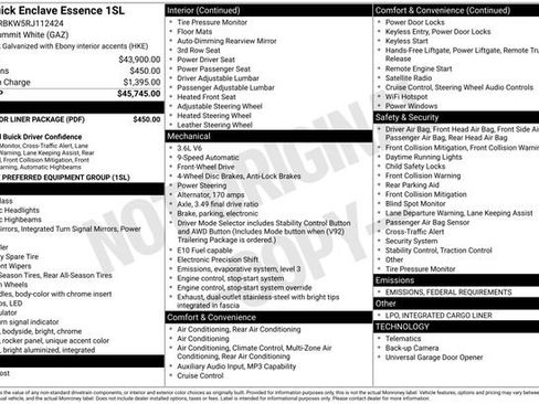 Used 2024 Buick Enclave Essence w/ LPO, Floor Liner Package image 47