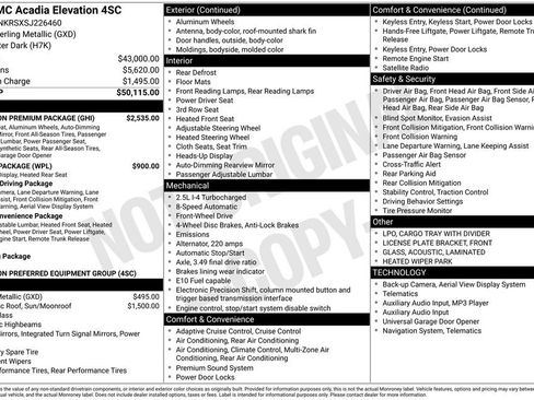 New 2025 GMC Acadia Elevation w/ Elevation Premium Package image 46
