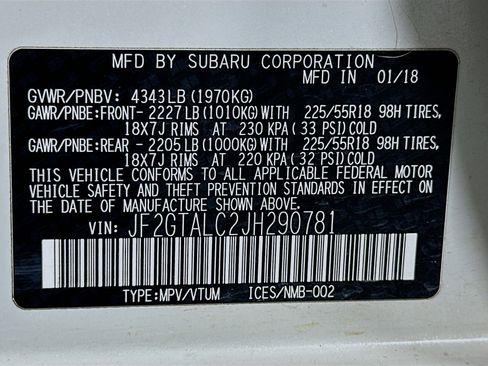 Used 2018 Subaru Crosstrek 2.0i Limited image 12
