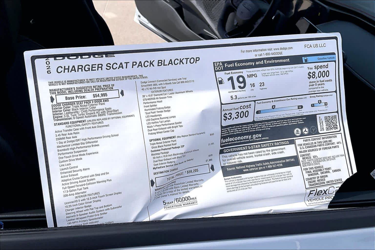 New 2026 Dodge Charger Scat Pack w/ Blacktop Package AWD/4WD image 19