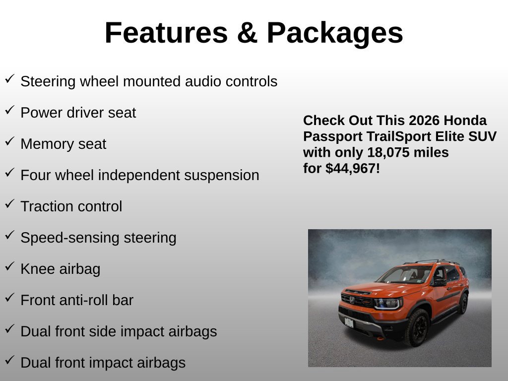 Certified 2026 Honda Passport TrailSport Elite image 12