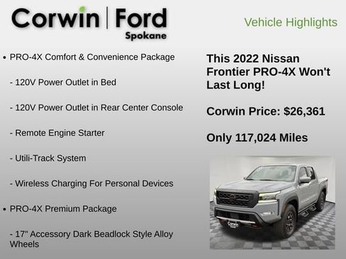 Used 2022 Nissan Frontier PRO-4X w/ Pro-4X Premium Package AWD/4WD image 12