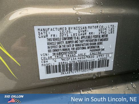 New 2026 Nissan Sentra SV w/ Floor Mat Package image 12