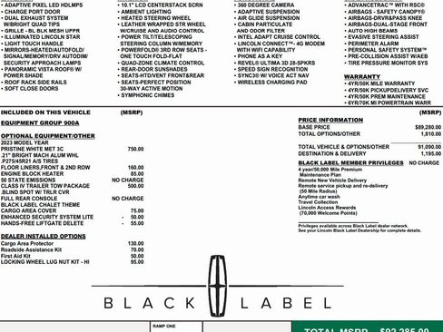 Used 2023 Lincoln Aviator Black Label Grand Touring w/ Class IV Trailer Tow Package image 2